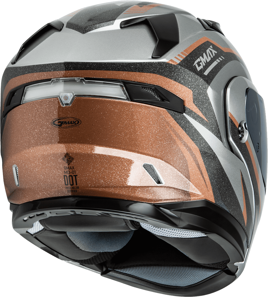 Gmax-MD-01-Volta-Grey-Copper-Modular-Motorcycle-Helmet-back-side-view