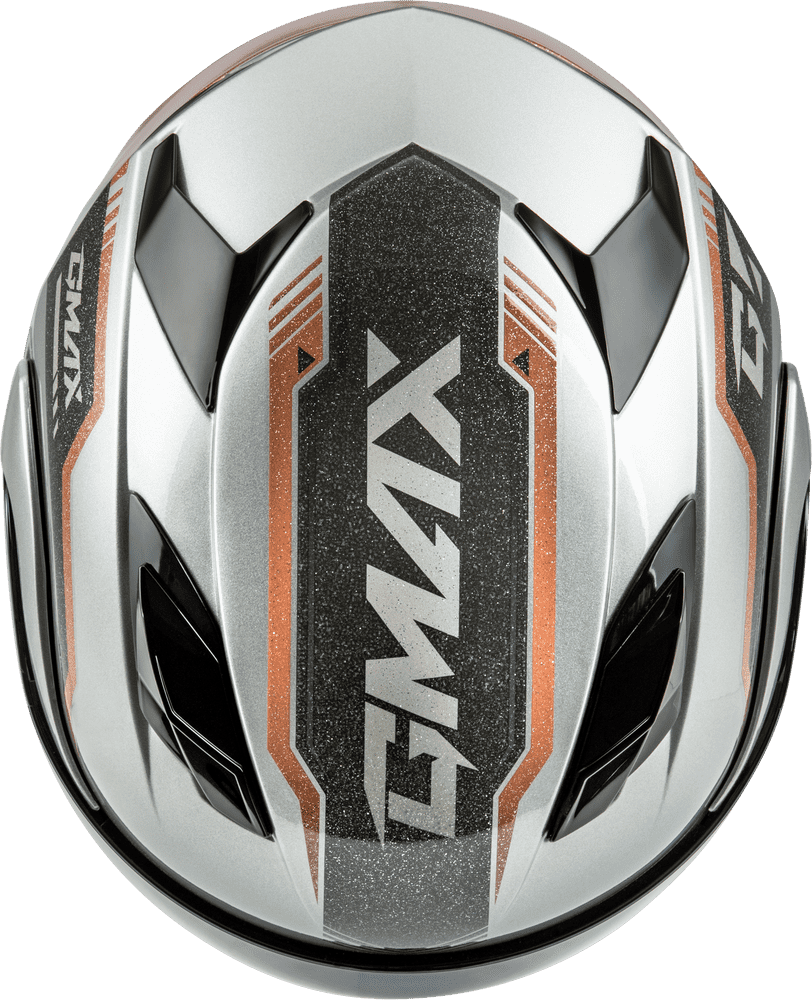 Gmax-MD-01-Volta-Grey-Copper-Modular-Motorcycle-Helmet-top-view