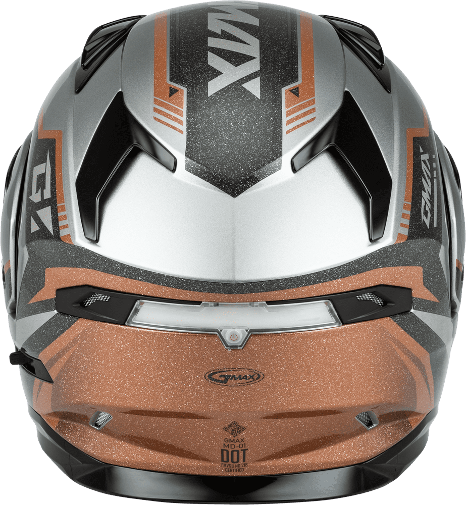 Gmax-MD-01-Volta-Grey-Copper-Modular-Motorcycle-Helmet-back-view