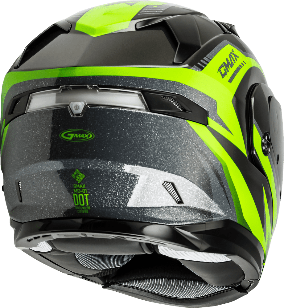 Gmax-MD-01-Volta-Black-Green-Modular-Motorcycle-Helmet-back-side-view