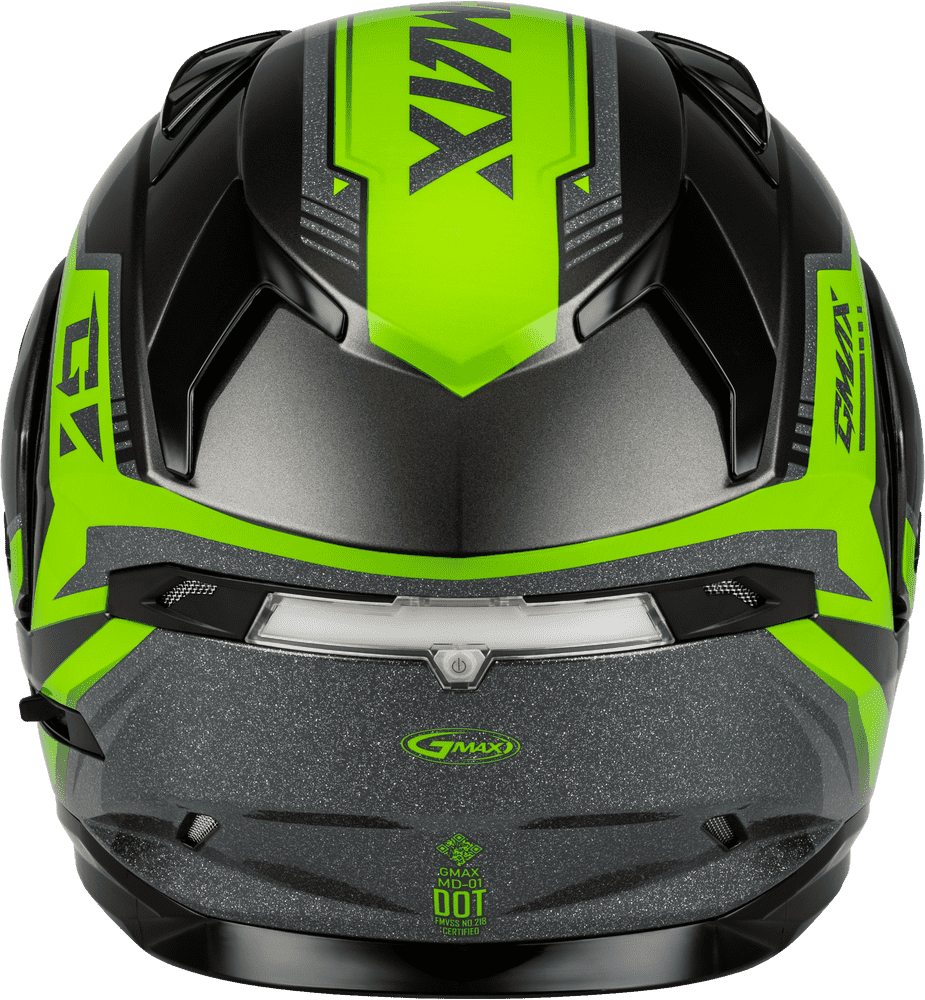 Gmax-MD-01-Volta-Black-Green-Modular-Motorcycle-Helmet-back-view