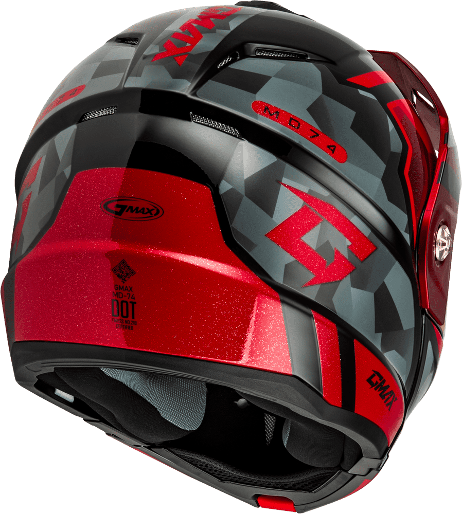 Gmax-MD-74-Striker-Black-Grey-Red-Modular-Motorcycle-Helmet-back-side-view