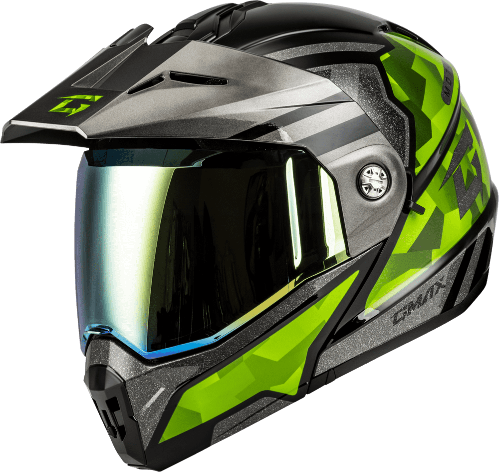 Gmax-MD-74-Striker-Black-Silver-Green-Modular-Motorcycle-Helmet-main