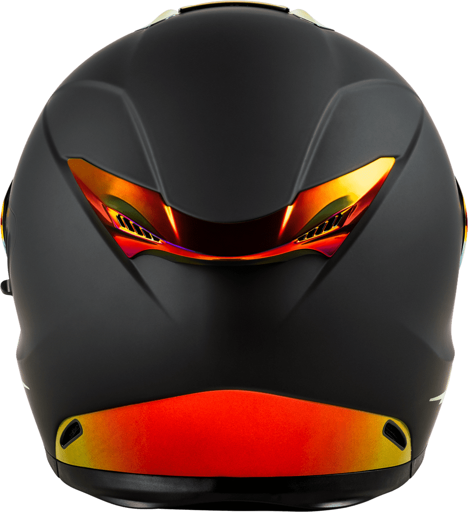 Fly-Racing-Sentinel-Recon-Matte-Black-Fire-Chrome-Full-Face-Motorcycle-Helmet-back-view