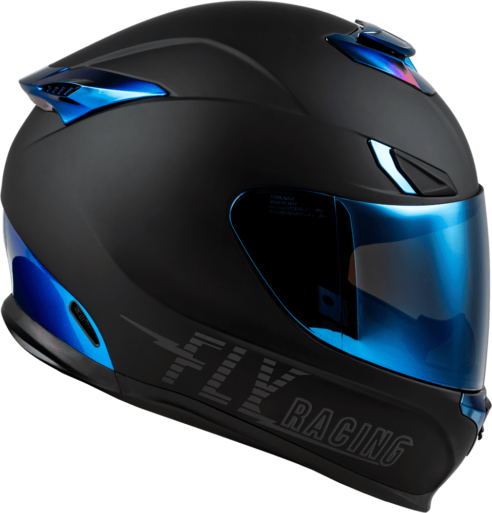 Fly-Racing-Sentinel-Recon-Matte-Black-Blue-Chrome-Full-Face-Motorcycle-Helmet-side-view