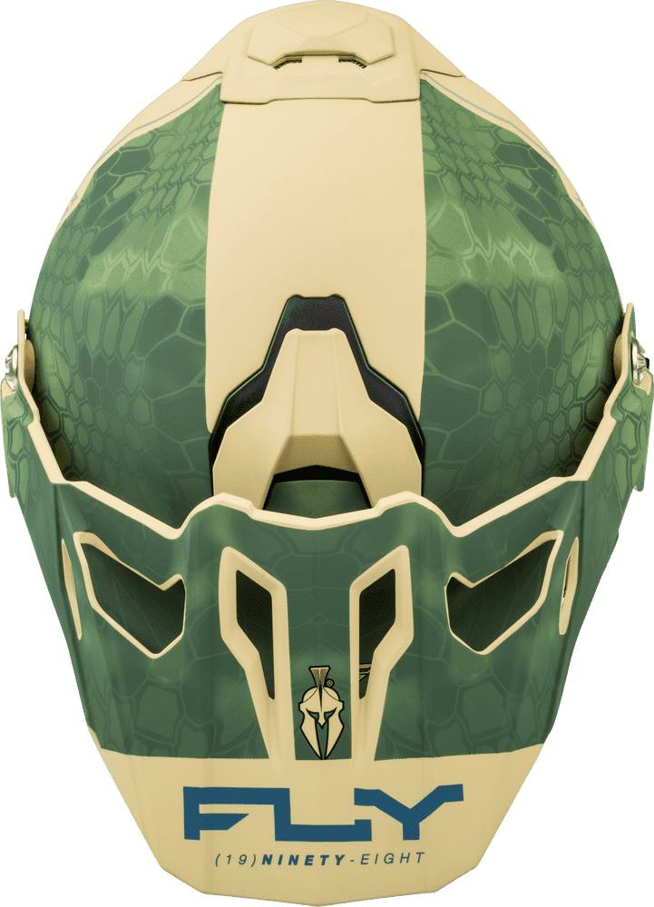 Fly-Racing-Trekker-Kryptek-Conceal-Matte-Tan-Sage-Motorcycle-Helmet-top-view