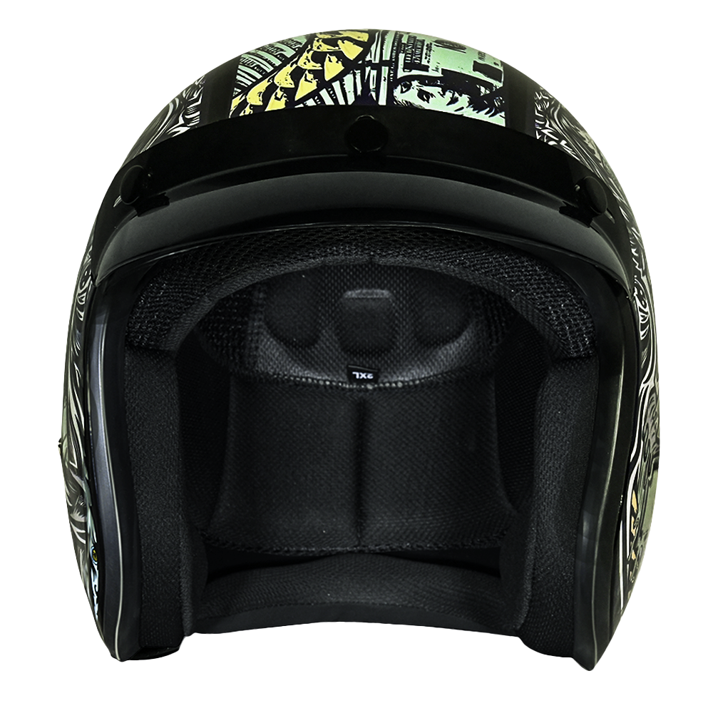 Daytona-Cruiser-Money-Open-Face-Motorcycle-Helmet-front-view