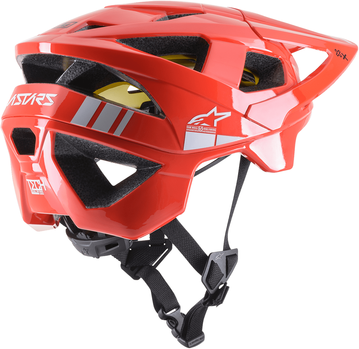 Alpinestars-Vector-Tech-MIPS-Bicycle-Helmet-Red-Grey-back-view