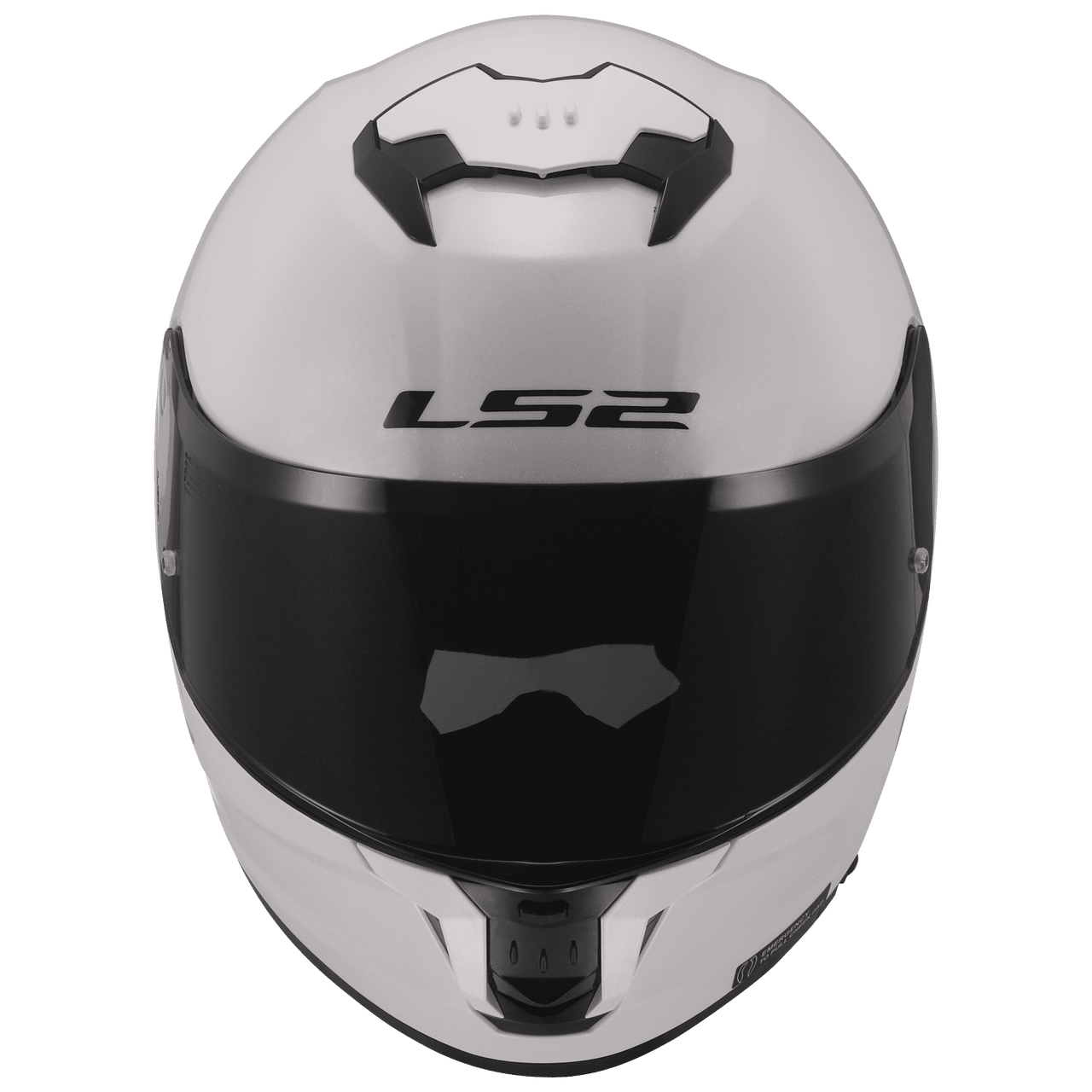 LS2-Stream II-Solid-Full-Face-Motorcycle-Helmet-White-front-view