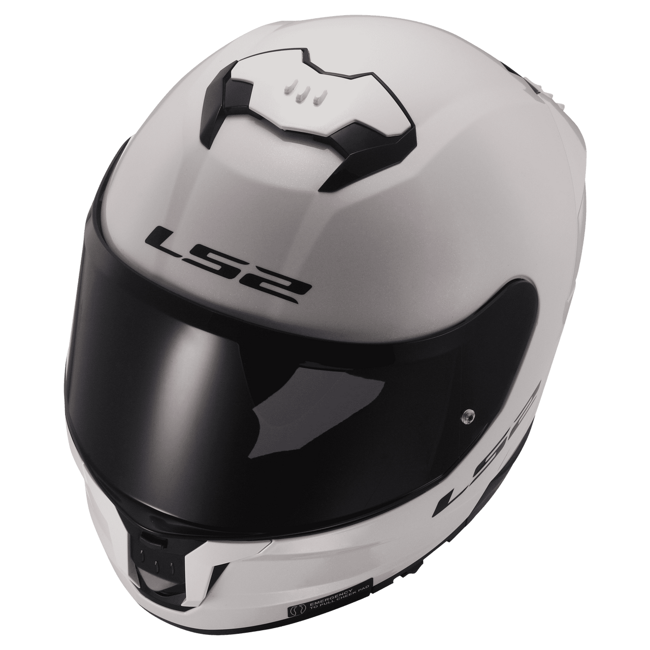 LS2-Stream II-Solid-Full-Face-Motorcycle-Helmet-White-top-view