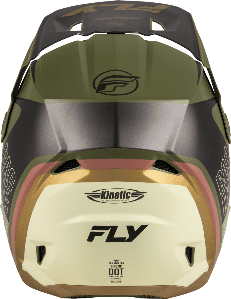 Fly-Racing-Kinetic-Rally-Motorcycle-Helmet-Moss-Grey-Khaki-Off-White-back-view