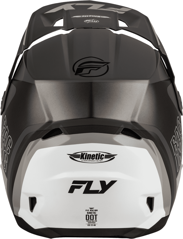 Fly-Racing-Kinetic-Rally-Motorcycle-Helmet-Grey-black-back-view