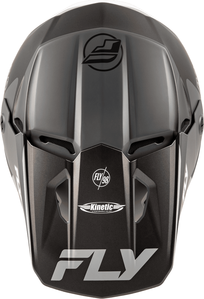 Fly-Racing-Kinetic-Rally-Motorcycle-Helmet-Grey-black-top-view