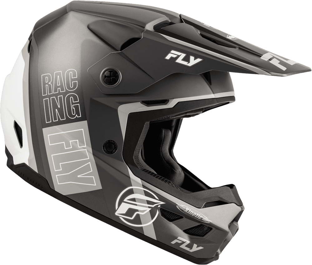 Fly-Racing-Kinetic-Rally-Motorcycle-Helmet-Grey-black-side-view