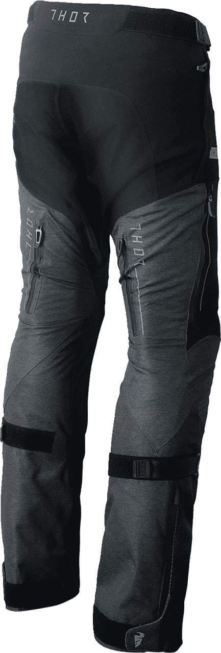 Thor-Men's-Range-MX-Motorcycle-Textile-Pants-Black-back-view