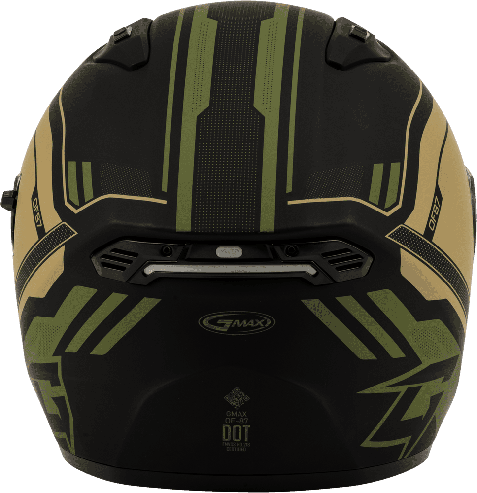 Gmax-OF-87-Duke-Open-Face-Motorcycle-Helmet-Matte-Black-Green-back-view