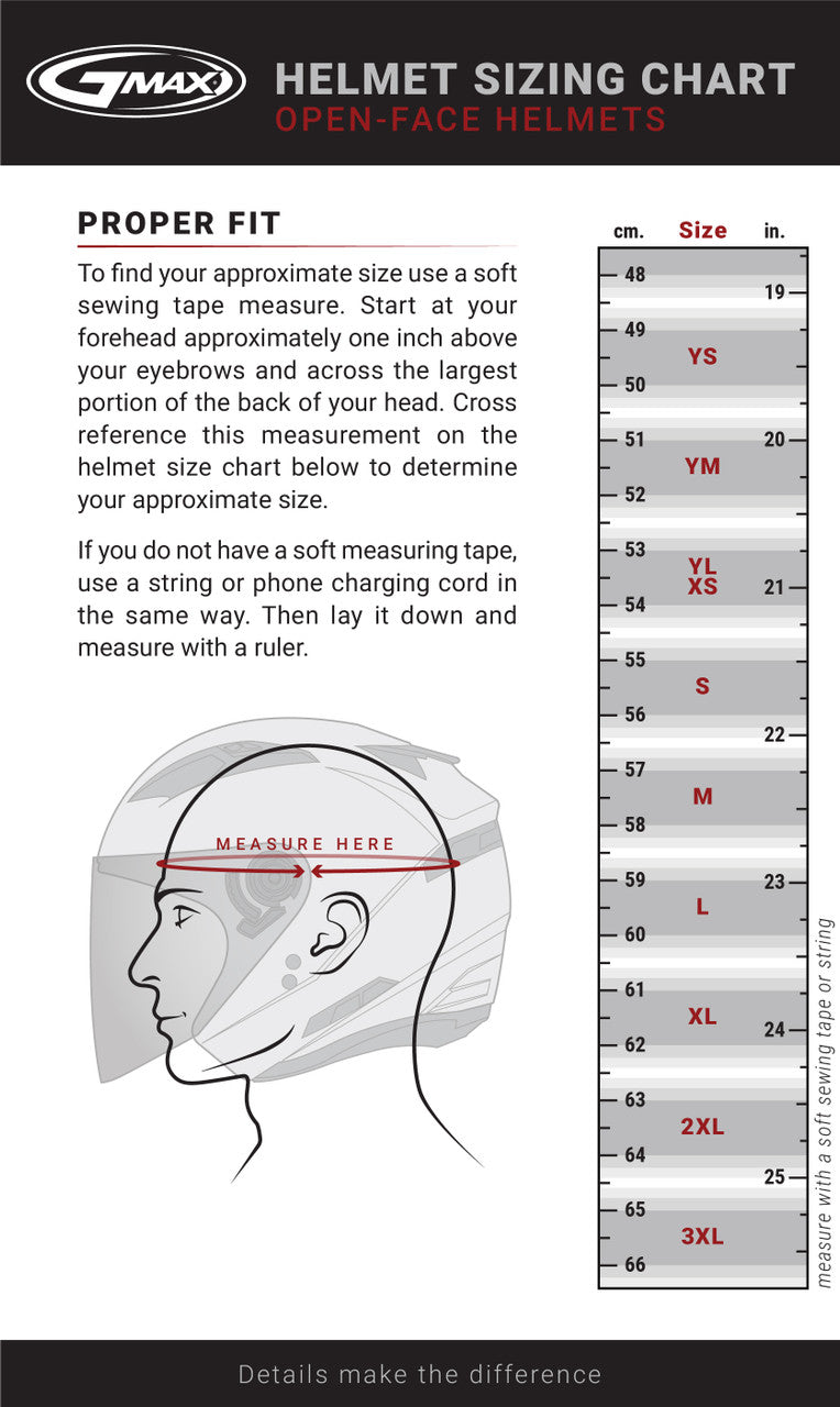 Gmax-OF-87-Duke-Open-Face-Motorcycle-Helmet-size-chart