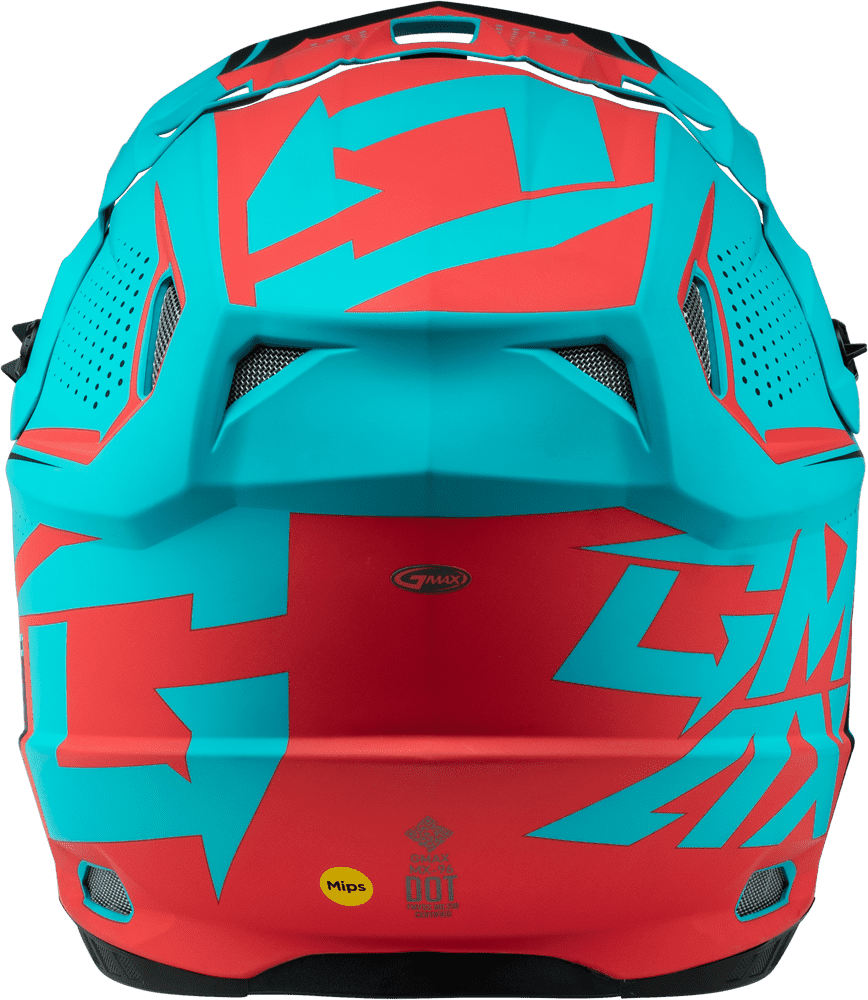 Gmax-MX-96-502-Motorcycle-Helmet-Matte-Blue-Red-back-view