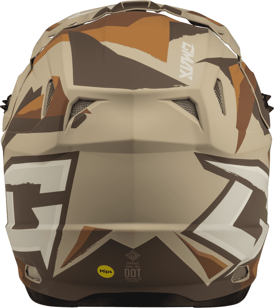 Gmax-MX-96-Splinter-Motorcycle-Helmet-Brown-Tan-White-back-view