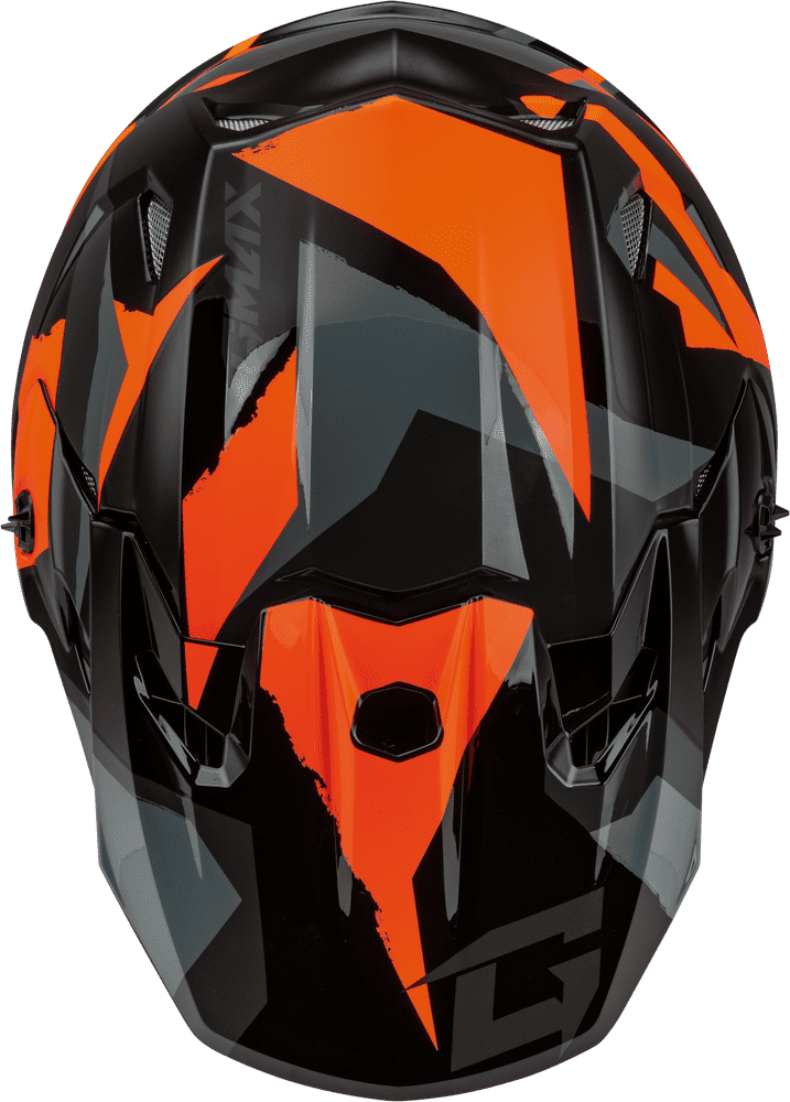 Gmax-MX-96-Splinter-Motorcycle-Helmet-Black-Orange-top-view