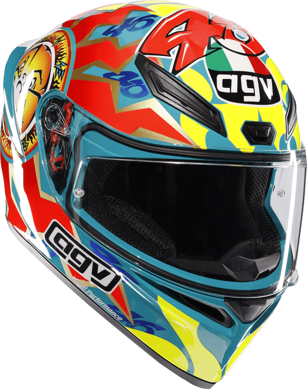 AGV-K1-S-Rossi-Mugello-1999-Full-Face-Motorcycle-Helmet-side-view