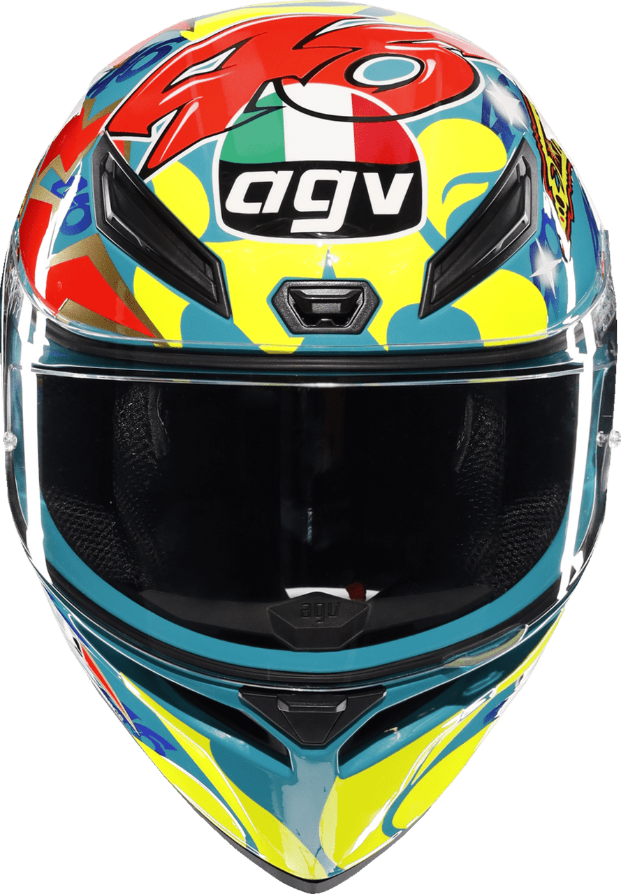 AGV-K1-S-Rossi-Mugello-1999-Full-Face-Motorcycle-Helmet-front-view