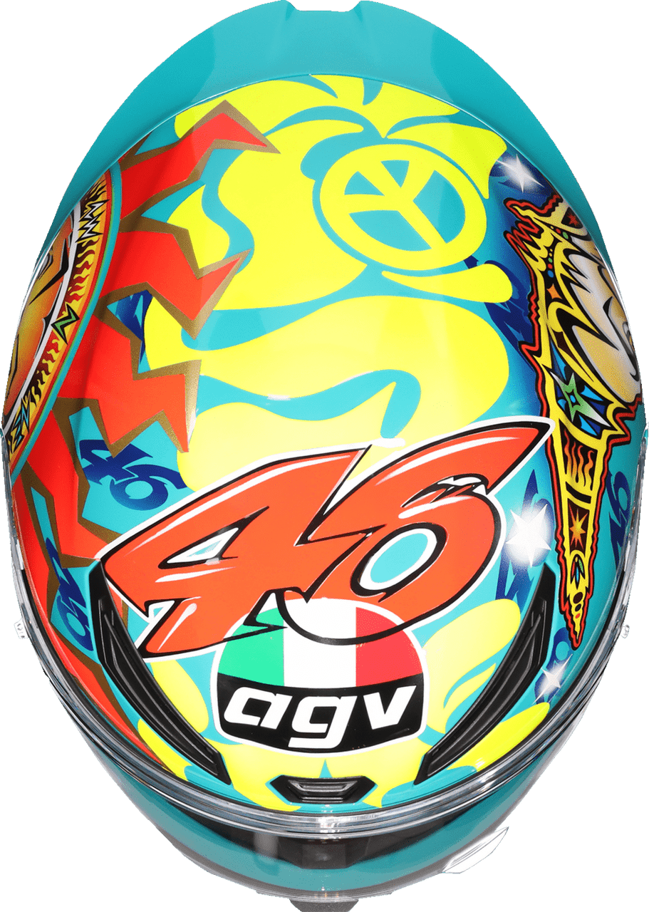 AGV-K1-S-Rossi-Mugello-1999-Full-Face-Motorcycle-Helmet-top-view