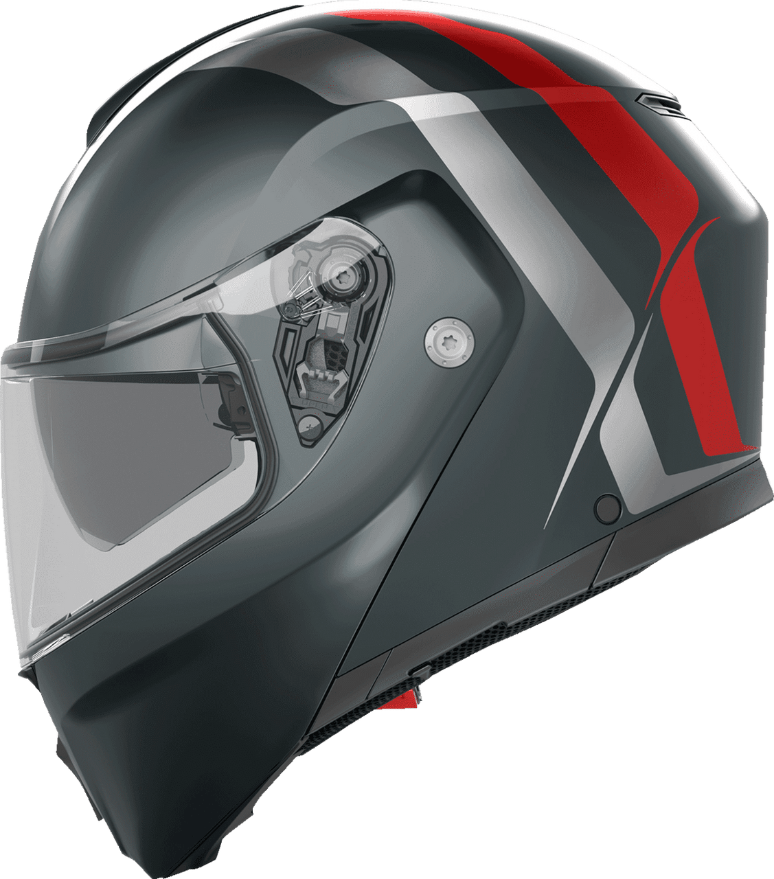 AGV-Resia-Street-Modular-Motorcycle-Helmet-Matte-Grey-Silver-Red-main