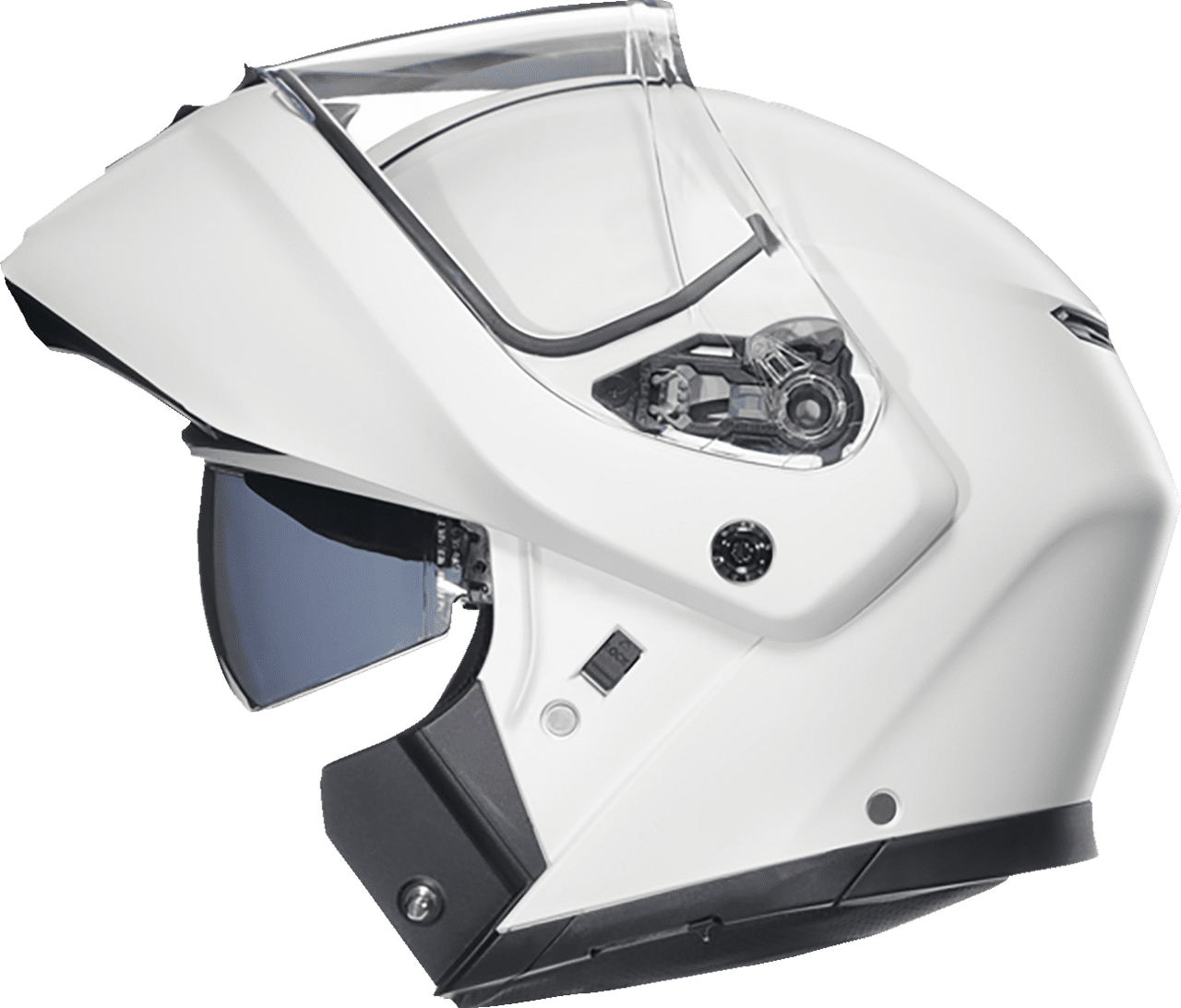 AGV-Solid-Street-Modular-Motorcycle-Helmet-Matte-White-openvisor