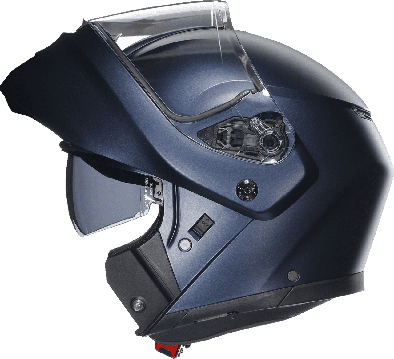 AGV-Solid-Street-Modular-Motorcycle-Helmet-Matte-Blue-open-visor