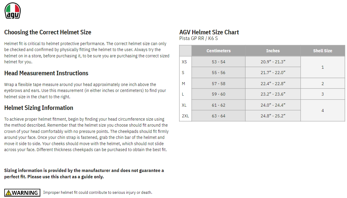 AGV-K6-S-Reeval-Full-Face-Motorcycle-Helmet-size-chart