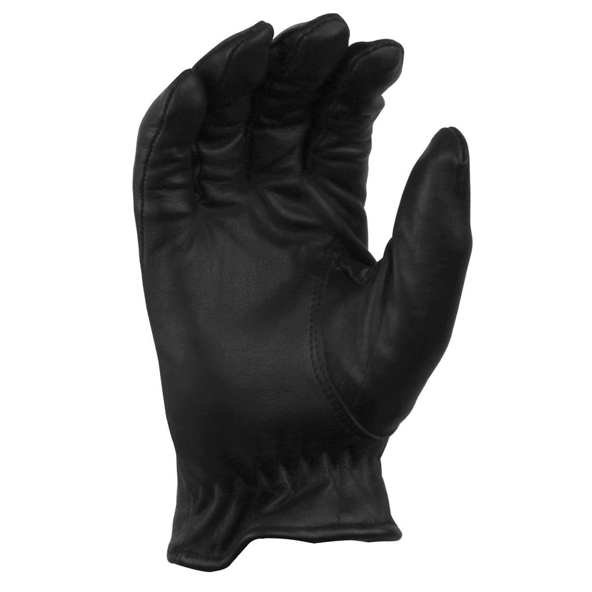 Vance GL2056 Mens Black Lined Biker Leather Motorcycle Riding Gloves - Palm View