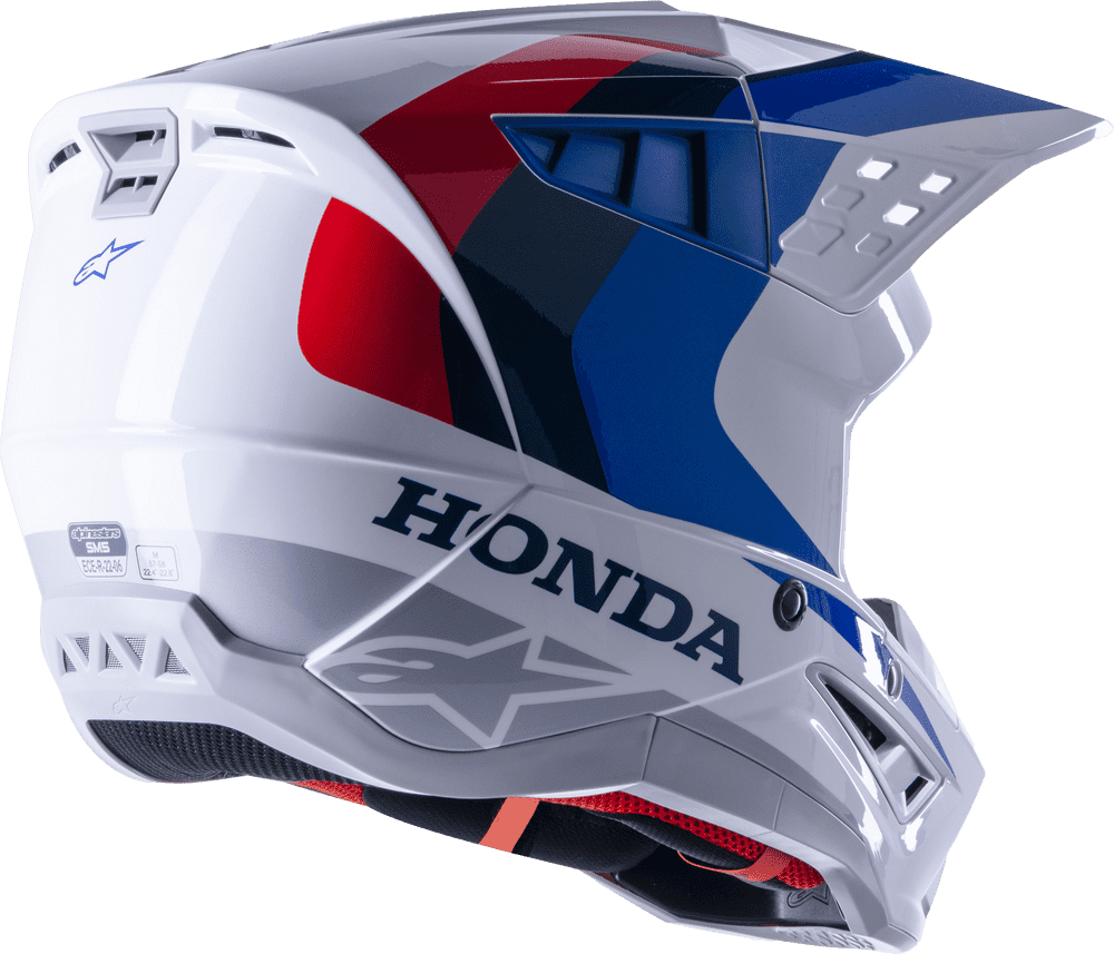 Alpinestars-S-M5-Honda-Motorcycle-Helmet-White-Blue-Red-back-view