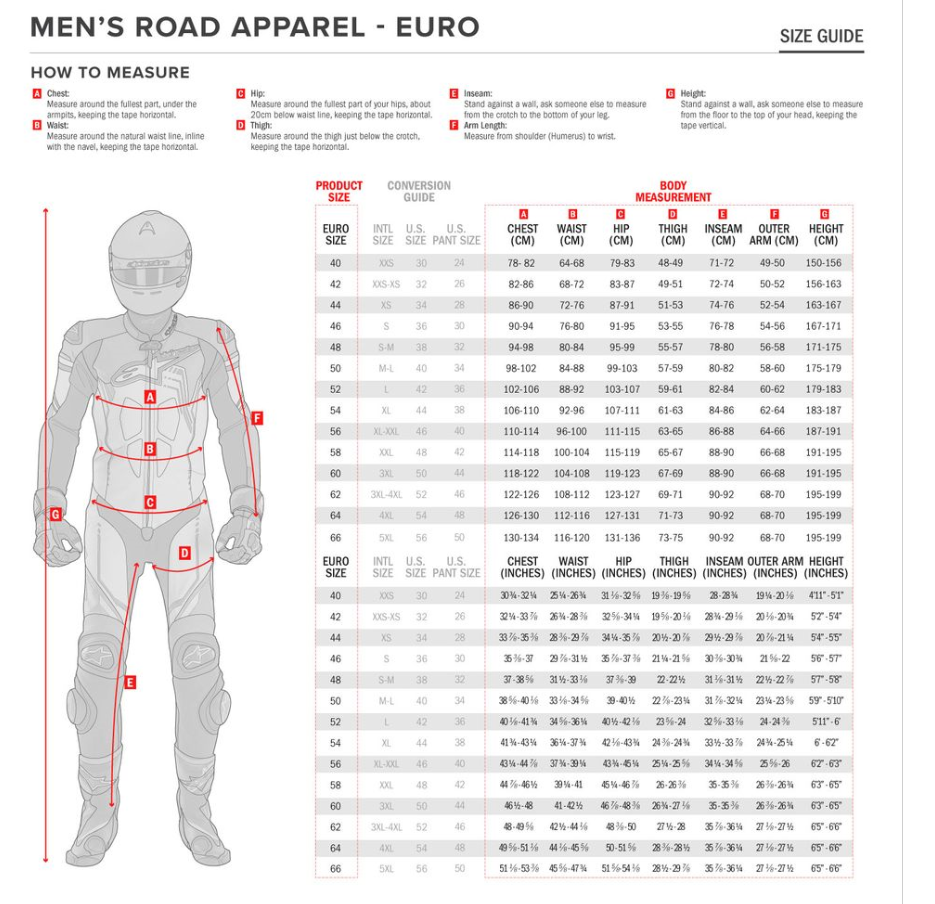 Alpinestar-Men's-HT-Heat-Tech-Vest-size-chart