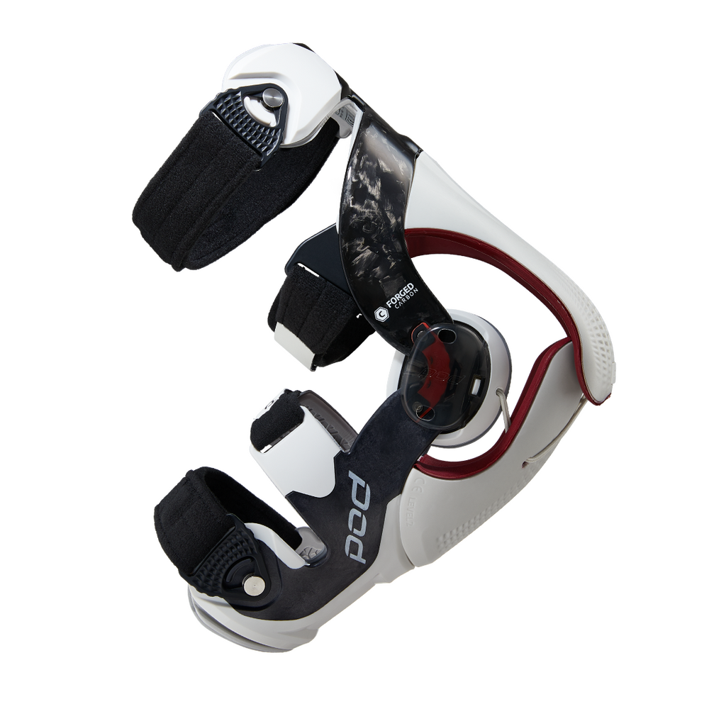 pod-k8-3-0-carbon-white-knee-brace-left-side-view