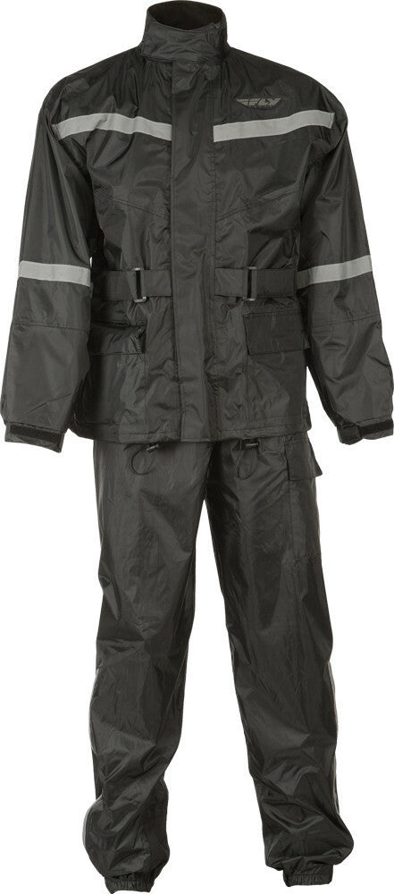 Fly-Racing-Mens-2-Piece-Rainsuit-Motorcycle-Rain-Gear-Black