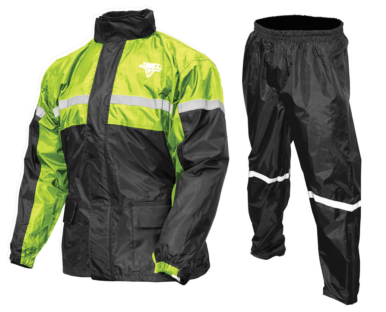 Nelson-Rigg-SR-6000-Storm-Rider-2-Piece-Rainsuit-Motorcycle-Rain-Gear-Black-Hi-Viz