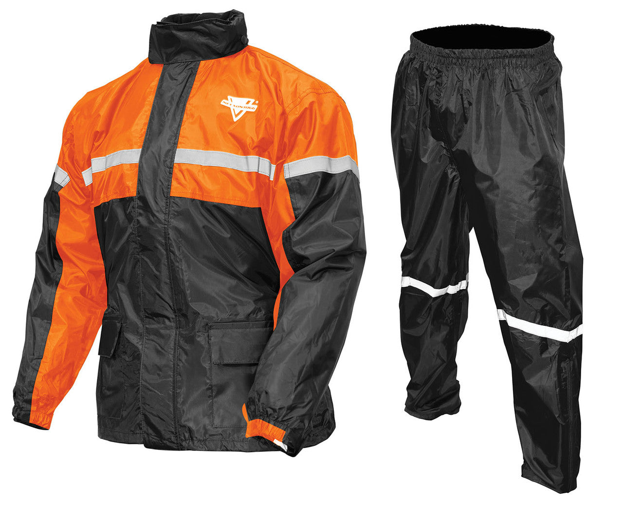 Nelson-Rigg-SR-6000-Storm-Rider-2-Piece-Rainsuit-Motorcycle-Rain-Gear-Black-Orange