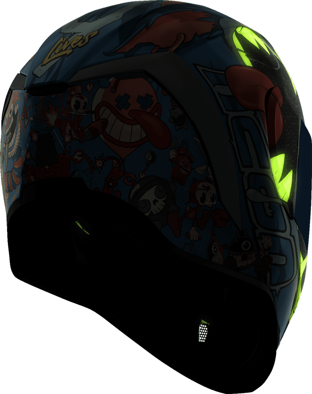 Icon-Airform-Nine-Lives-Full-Face-Motorcycle-Helmet-night-back-side-view