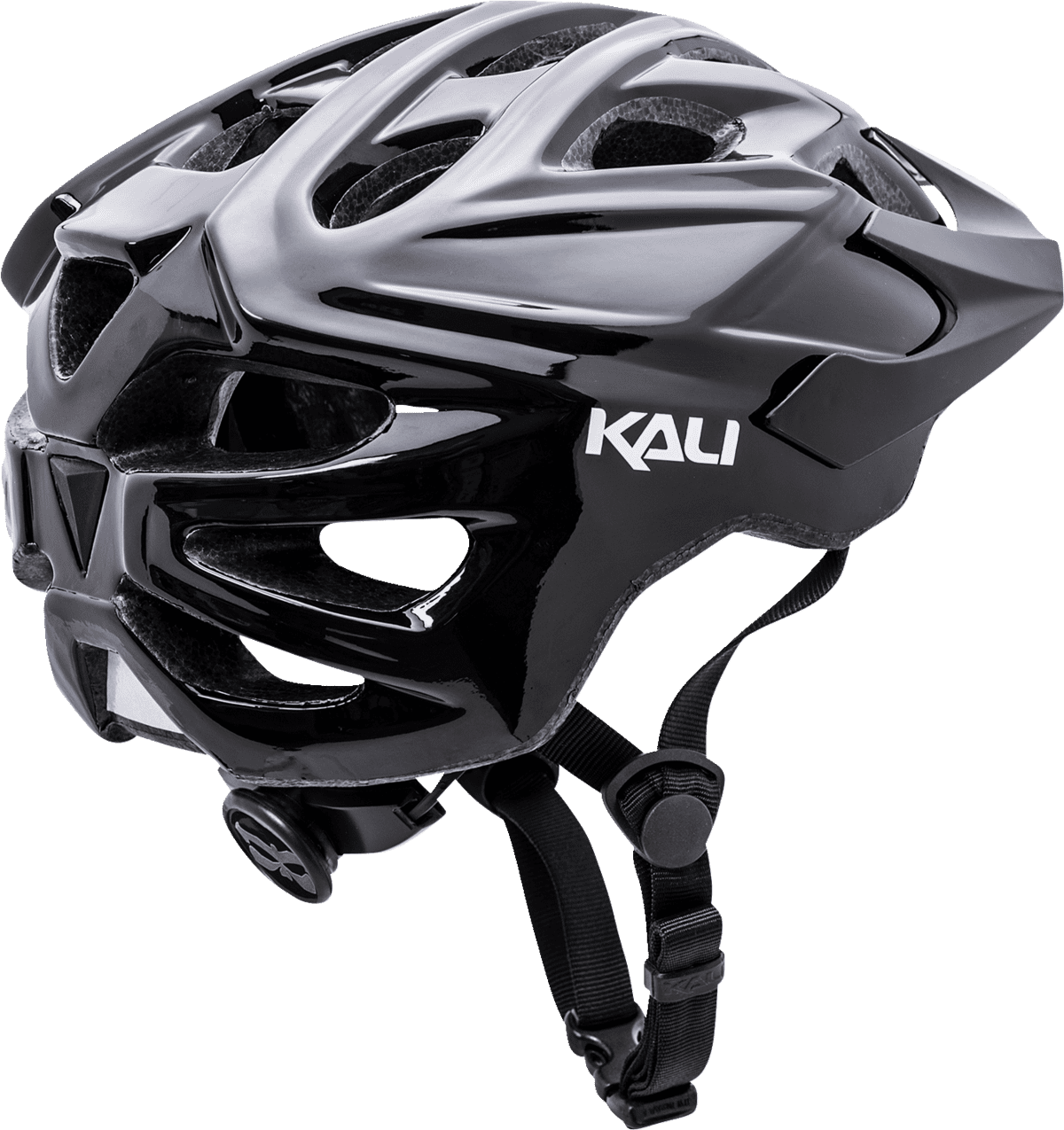 Kali-Chakra-Solo-Solid-Bicycle-Helmet-Gloss-Black-back-side-view