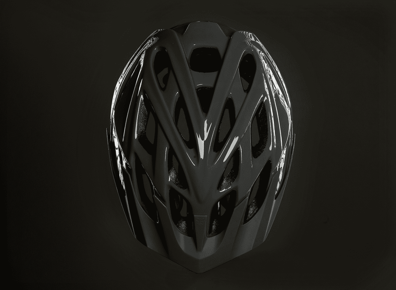 Kali-Chakra-Solo-Solid-Bicycle-Helmet-Gloss-Black-top-view