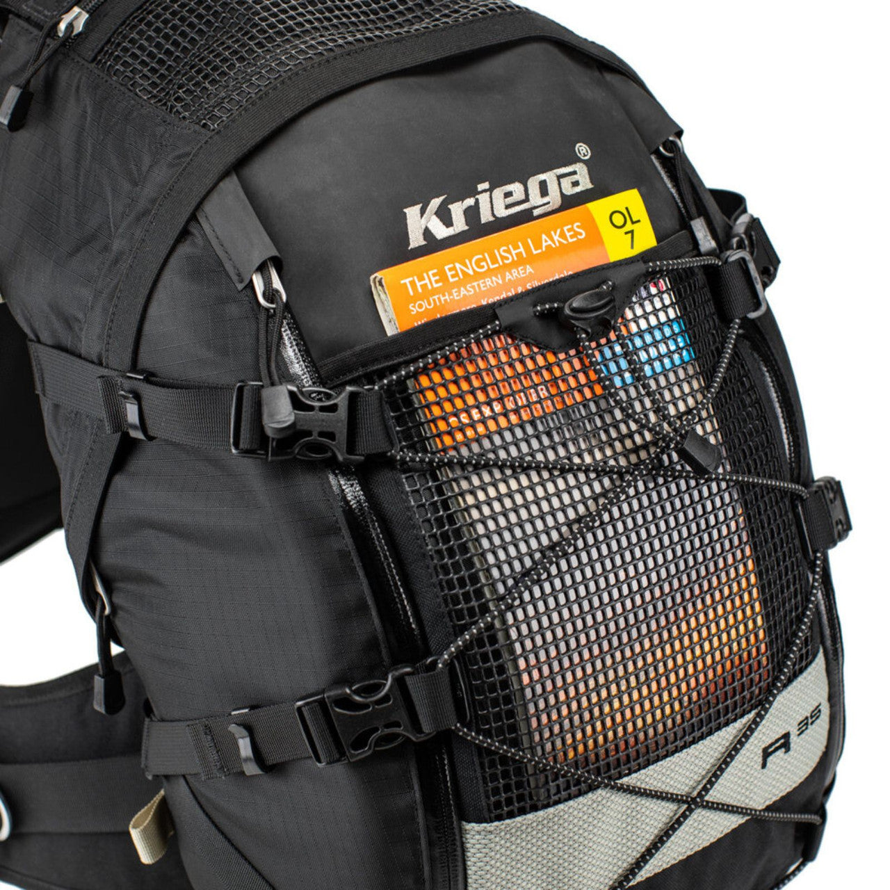 Kriega-R35-Riding-Backpack-mesh-pocket