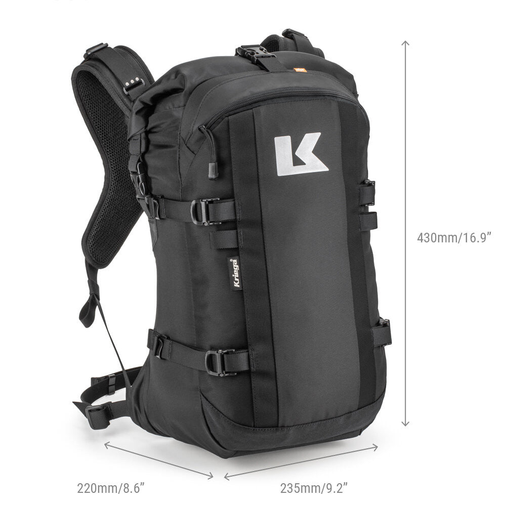 Kriega-R22-Riding-Backpack-dimensions