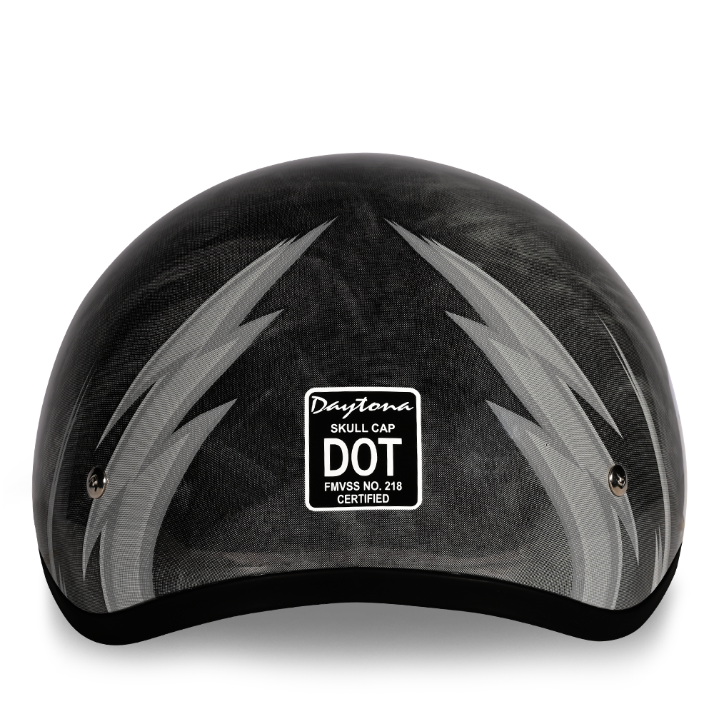 Daytona-Skull-Cap-Thunder-Half-Face-Motorcycle-Helmet-rear-view