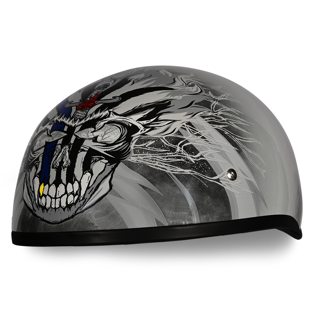 Daytona-Skull-Cap-Thunder-Half-Face-Motorcycle-Helmet-front-side-view