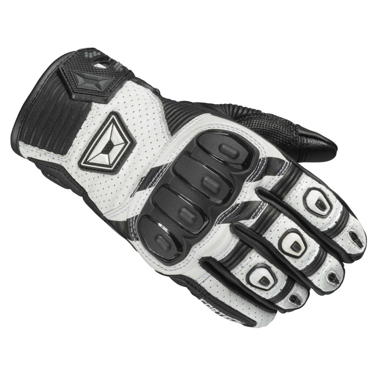 Cortech-Womens-Manix-ST-Leather-Motorcycle-Gloves-White-Black