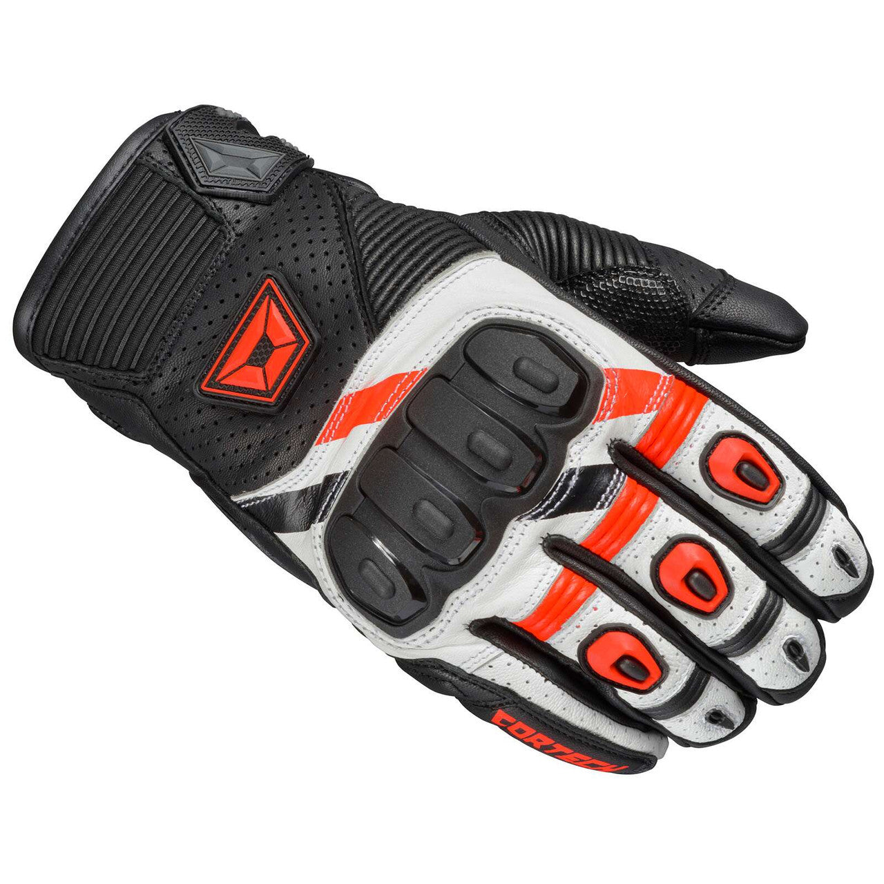 Cortech-Mens-Manix-ST-Leather-Motorcycle-Gloves-Red-White-main