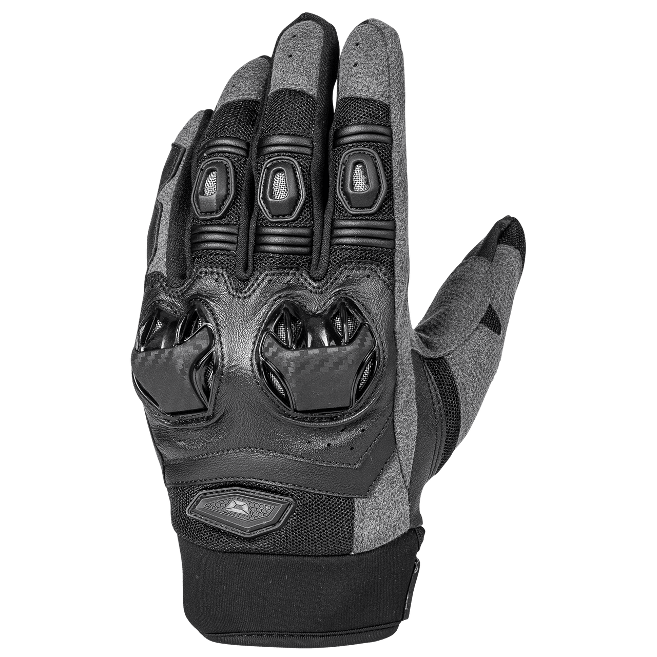 Cortech-Mens-Hyper-Flo-2-Leather-Mesh-Motorcycle-Gloves-Black-top2