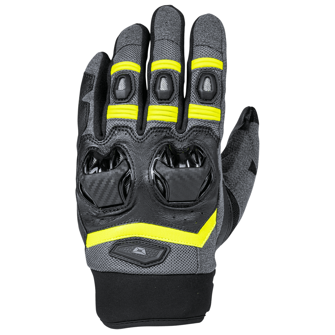 Cortech-Mens-Hyper-Flo-2-Leather-Mesh-Motorcycle-Gloves-Hi-Viz-top