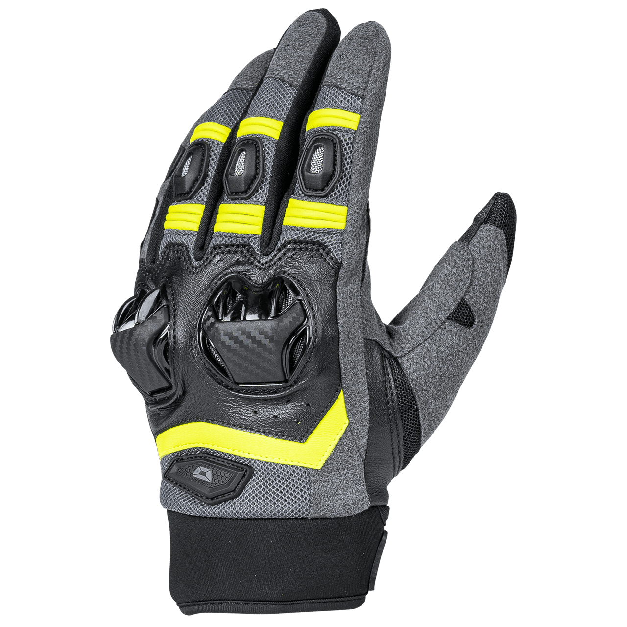 Cortech-Mens-Hyper-Flo-2-Leather-Mesh-Motorcycle-Gloves-Hi-Viz-top2